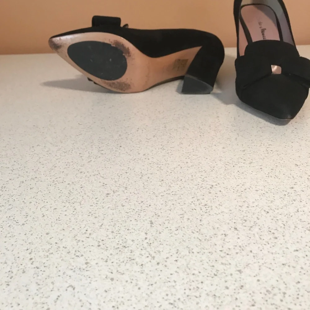 Sesto Meucci Black Suede Pumps Size 7.5 - Picture 3 of 6